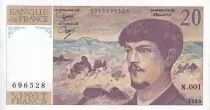 Frankreich 20 Francs - Debussy - 1997 - Serial N.001 - P.151