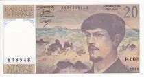 Frankreich 20 Francs - Debussy - 1997 - Serial P.002 - P.151