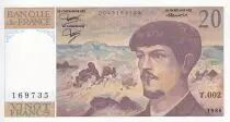 Frankreich 20 Francs - Debussy - 1997 - Serial T.002 - P.151