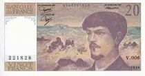 Frankreich 20 Francs - Debussy - 1997 - Serial V.006 - P.151