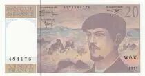 Frankreich 20 Francs - Debussy - 1997 - Serial W.055