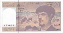 Frankreich 20 Francs - Debussy - Serial E.059 - 1995 - UNC - P.151