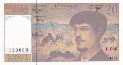 Frankreich 20 Francs - Debussy - Serial E.059 - 1997 - UNC - P.151