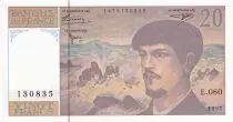 Frankreich 20 Francs - Debussy - Serial E.059 - 1997 - UNC - P.151