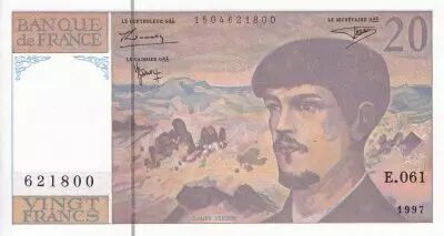 Frankreich 20 Francs - Debussy - Serial E.061 - 1997 - UNC - P.151