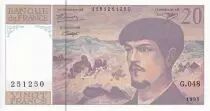 Frankreich 20 Francs - Debussy - Serial G.048 - 1995 - UNC - P.151