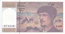 Frankreich 20 Francs - Debussy - Serial G.050 - 1997 - UNC - P.151
