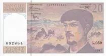Frankreich 20 Francs - Debussy - Serial G.059 - 1997 - UNC - P.151