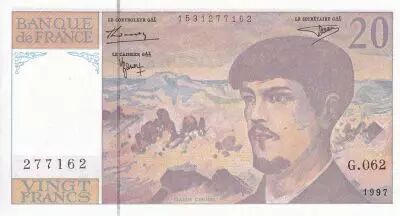 Frankreich 20 Francs - Debussy - Serial G.062 - 1997 - UNC - P.151