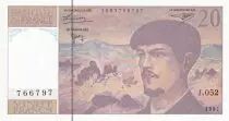 Frankreich 20 Francs - Debussy - Serial J.052 - 1997 - UNC - P.151