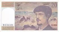 Frankreich 20 Francs - Debussy - Serial O.024 - 1989 - UNC - P.151