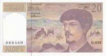 Frankreich 20 Francs - Debussy - Serial O.038 - 1993 - UNC - P.151