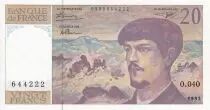 Frankreich 20 Francs - Debussy - Serial O.040 - 1993 - UNC - P.151