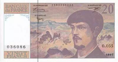 Frankreich 20 Francs - Debussy - Serial O.055 - 1997 - UNC - P.151