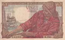 Frankreich 20 Francs - Fisher -  09-02-1950 - Serial B.245 - P.100