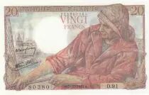 Frankreich 20 Francs - Fisher - 07-10-1943 - Serial  C.105 - P.100