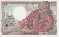 Frankreich 20 Francs - Fisher - 09-01-1947 - Serial  L.154 - P.100