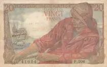 Frankreich 20 Francs - Fisher - 10-03-1949 - Serial P.206 - P.100