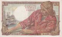 Frankreich 20 Francs - Fisher - 17-05-1944 - Serial  V.126 - P.100