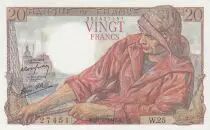 Frankreich 20 Francs - Fisher - 21-05-1942 - Serial W.25