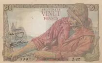 Frankreich 20 Francs - Fisher - 21-05-1942 - Serial Z.22 - P.100