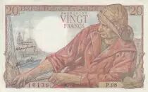 Frankreich 20 Francs - fisherman - 07-10-1943 - Serial P.98