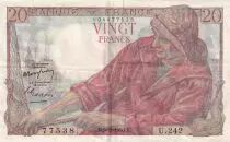 Frankreich 20 Francs - Fisherman - 09-02-1950  - Serial U.242