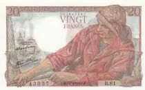 Frankreich 20 Francs - Fisherman - 15-04-1943 - Serial  R.81 - P.100
