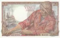 Frankreich 20 Francs - Fisherman - 17-05-1944- Serial B.133