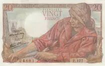 Frankreich 20 Francs - Fisherman - 17-05-1944- Serial P.127