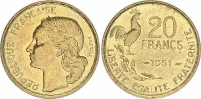 Frankreich 20 Francs - Guiraud - 1951