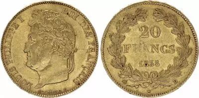 Frankreich 20 Francs - Louis Philippe Ier - T�te laur�e - 1835 B Rouen