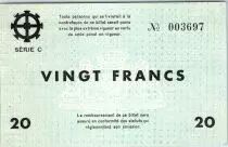 Frankreich 20 Francs , Mulhouse Chambre de Commerce, S&eacute;rie C - 1940