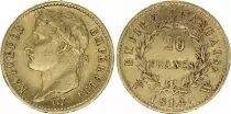 Frankreich 20 Francs - Napoleon I - T&ecirc;te laur&eacute;e - 1814 W Lille