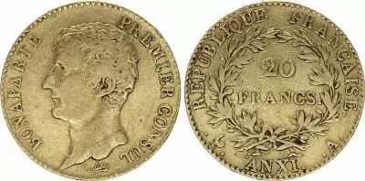 Frankreich 20 Francs - Napoleon I - T�te nue -  Consulat - AN XIA Paris