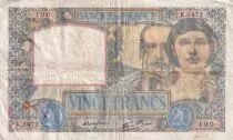 Frankreich 20 Francs - Science and Industry - 03-04-1941 - Serial K.3472 - P.92