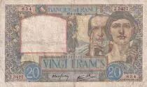 Frankreich 20 Francs - Science and Industry - 03-04-1941 - Serial Z.3427 - P.92