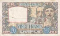 Frankreich 20 Francs - Science and industry - 05-12-1940 - Serial Z.1866 - P.92