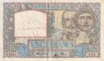 Frankreich 20 Francs - Science and industry - 19-12-1940 - Serial J.2381 - P.92
