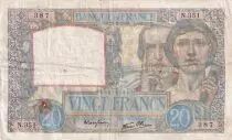 Frankreich 20 Francs - Science and Industry - 22-02-1940 - Serial N.351 - P.92
