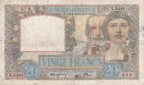 Frankreich 20 Francs - Science and Industry - 28-08-1941 - Serial X.5493 - P.92