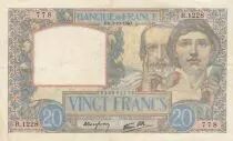 Frankreich 20 Francs - Science and work - 03-10-1940 - Serial R.1228