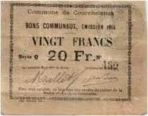 Frankreich 20 Francs Courchelettes City - 1914