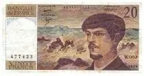Frankreich 20 Francs Debussy - 1980 - Serial W.003 - Rare - Fay.66.01423