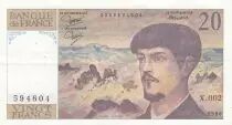 Frankreich 20 Francs Debussy - 1980 - Serial X.002
