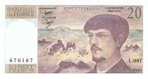 Frankreich 20 Francs Debussy - 1981 - Serial L.007 - Fay.66.2