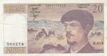 Frankreich 20 Francs Debussy - 1983 - Serial N.012