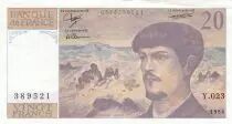 Frankreich 20 Francs Debussy - 1988 - Serial Y.023