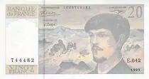 Frankreich 20 Francs Debussy - 1993 Serial E.039 - aUNC