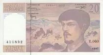 Frankreich 20 Francs Debussy - 1997 - Serial B.062
